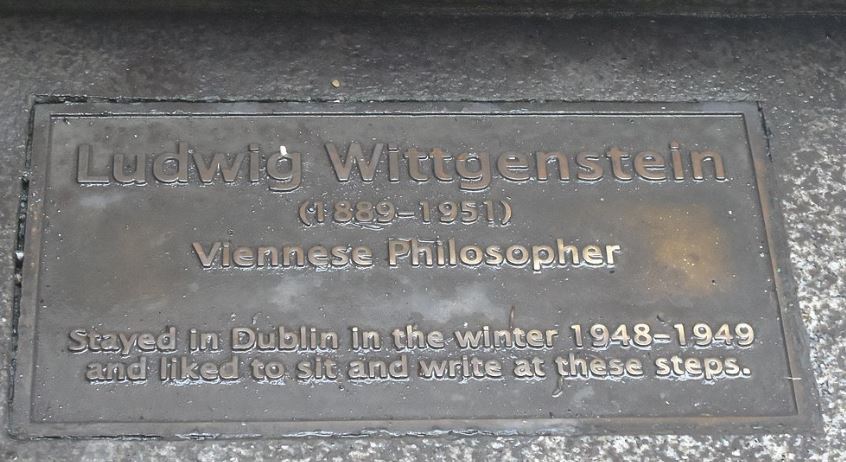Plaque in the National Botanic Gardens, Dublin, commemorating Wittgenstein's visits in the winter of 1948–1949